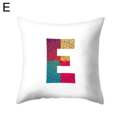 

Simple English Letter Square Pillow Case Cushion Cover Sofa Bed Car Office Decor
