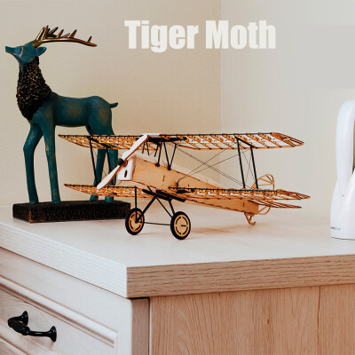 

Dancing Wings Hobby VX10 118 De Havilland Tiger Moth 400mm Wingspan Wooden Static Airplane Model Craft Wood Furnishing Gift for C