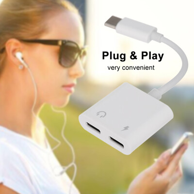 

USB C to Type C Audio Headset Adapter USB C Power Charging Port for Huawei Xiaomi OPPO Samsung