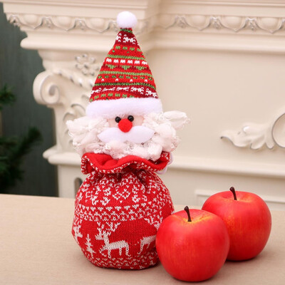 

Tailored Christmas Portable Candy Bag Cartoon Deer Pattern Apple pouch Snowman