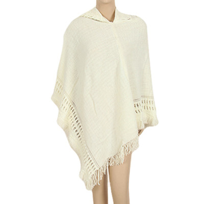 

Female Knit Batwing Top Poncho With Hood Cape Cardigan Coat Sweater Outwear