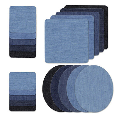 

25PCS Denim Patches DIY Iron On Denim Elbow Patches Repair Pants For Jean Clothing&Jean Pants Apparel Sewing Fabric