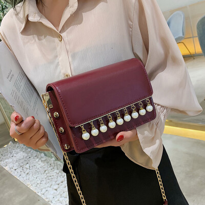 

Chic bag female 2019 new wave Korean version of the chain wild small square bag fashion simple foreign single shoulder Messenger bag