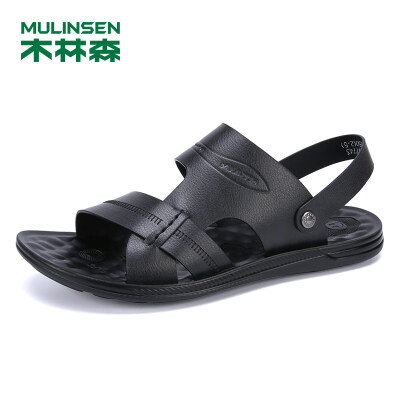 

Mulinsen Mens Breathable Comfort Daily Casual Skid Beach Sandals Mens Black 43 Size SM97743