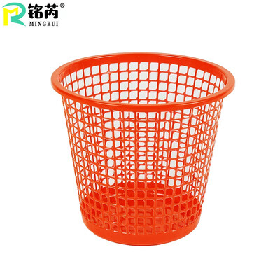 

Outdoor office plastic trash can kitchen round hollow household trash can Wholesale printable logo ads
