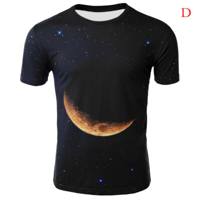 

Fashion Galaxy Space 3D Print T-shirt Men Short Sleeve Tee Tops Blouse Hot