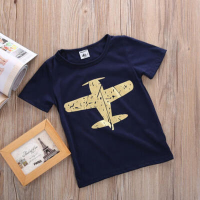 

Novelty Boys Summer Shirt Casual Short Sleeve Cotton Tee Tops Kids T-shirt 1-8Y