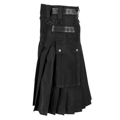 

Gobestart Mens Vintage Kilt Scotland Gothic Fashion Kendo Pocket Skirts Scottish Clothing