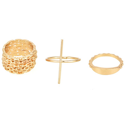 

7 Pcs Set Gold Midi Finger Ring Set Vintage Punk Boho Knuckle Rings Jewelry New