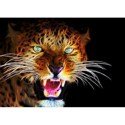 

5D DIY Full Drill Diamond Painting Fierce Tiger Cross Stitch Embroidery Kit