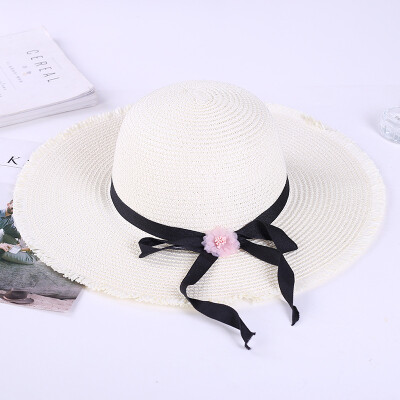 

Beach Hat Korean version of the beach hat female summer stars with a straw hat Bohemia large brim holiday visor