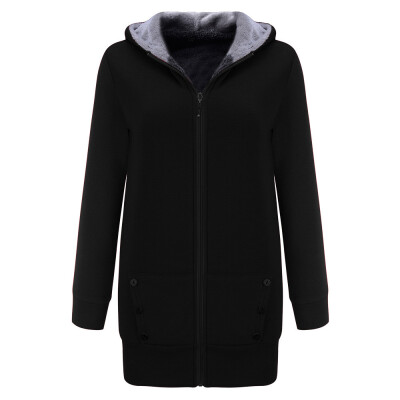 

Toponeto Women Winter Warm Velvet Thicker Coat Hoodie Jacket Outwear Sweatshirt Overcoat