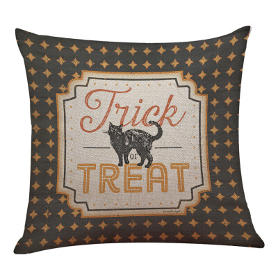 

〖Follure〗Halloween Pillow Box Linen Sofa Funny Ghost Pad Cushions Home Decoration