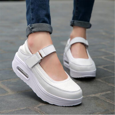 

2018 Women Breathable mesh Casual shoes Woman Flat platform shoes Air damping fashion zapatillas mujer casual tenis feminino