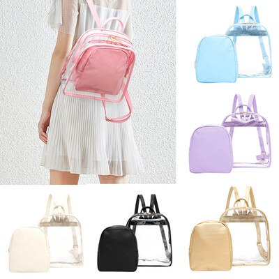 

Tailored Womens Clear Plastic See Through Security Transparent Backpack Bag Travel Bag