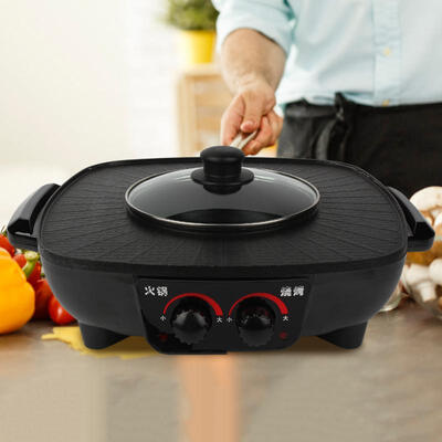 

Greensen Hot Pot Barbecue Dual-use Pot Electric Induction Hot Pot Cooker