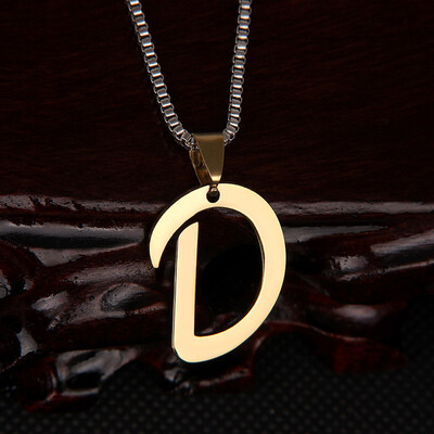 

A-Z 26 Letters Gold Colors Pendant Necklaces Women Choker Necklace Jewelry