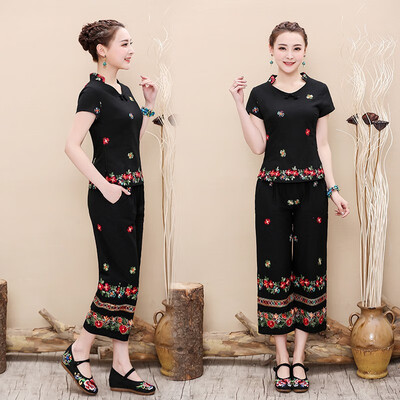 

YUANXIUGE Tang suit womens trousers 10605