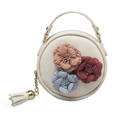 

Women Casual Lady High Baby Girls Children Chain Handbag Crossbody Shoulder Leather Bag Flower 6 Color