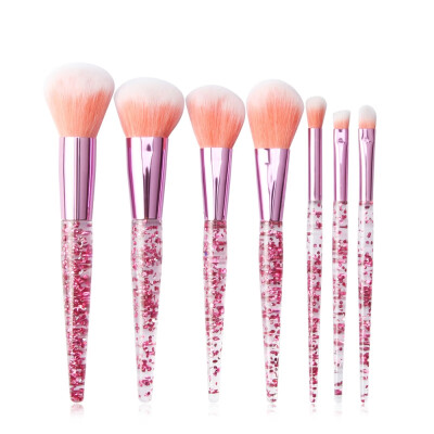 

7 Pcs Transparent makeup brushes set professional Foundation Brush brochas maquillaje Acrylic Makeup Brush Set professional