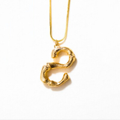 

Gold Letter A-Z Pendant Chain Necklace Fashion