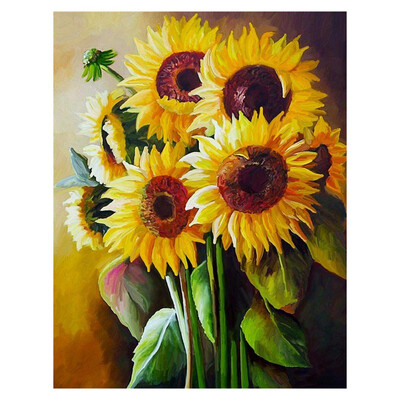 

30x45cm DIY Lovely Sunflower Castle Tree 5D Diamond Painting Cross Stitch Kits Part Diamond Embroidery Home Decoretion