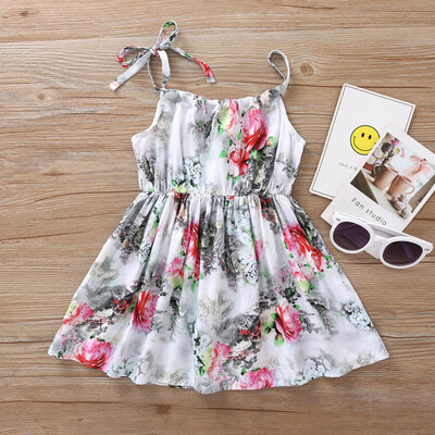 

Toddler Baby Girls Princess Floral Sunflower Beach Party Casual Dress Clothes