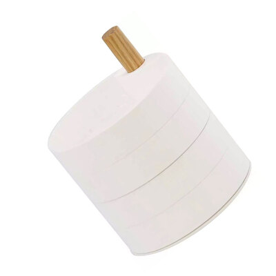 

4 Layers Jewelry Storage Box 360 Degrees Rotation Earrings Small Items Organizer Cometic Rotary Holder