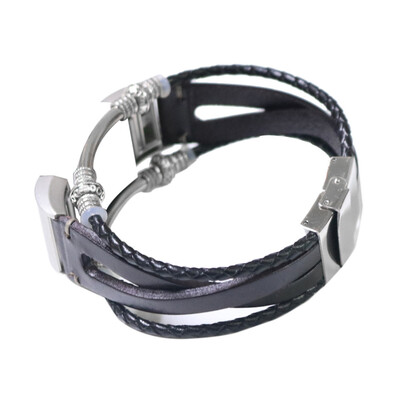 

〖Follure〗Replacement Leather Wristband Band Strap Bracelet For Fitbit Charge 2 BK