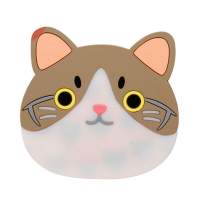 

Cute Cartoon Cat Coasters Silicone Placemat Cushion Mug Tableware Cup Tea Cup Pad Mat Creative Thicker Printing Table Mats