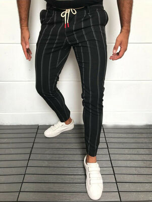 

Men Casual Slim Fit Skinny Business Formal Suit Dress Pants Long Trousers