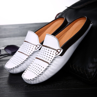 

Slipper men in summer a pedal lazy half slippers Korean leisure driver shoes mens sandals with no heel bean shoes men