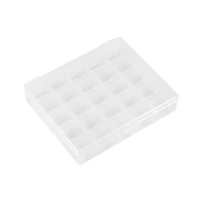 

Greensen 1pc Plastic Empty Bobbins Case Sewing Machine Bobbin Organizer Storage Clear Box for 25 Spools