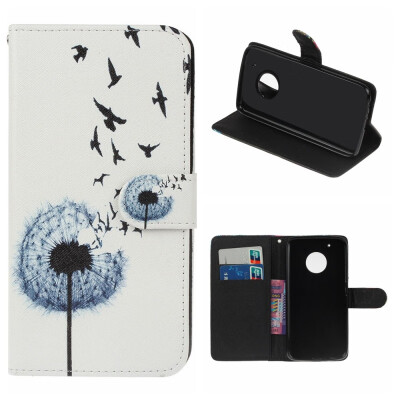 

MOONCASE MOTO X 2017 painted pattern leather case - dandelion