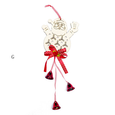 

〖Follure〗Creative Christmas Tree Pendant Wooden Cabin Elk Santa Christma Party Decoration