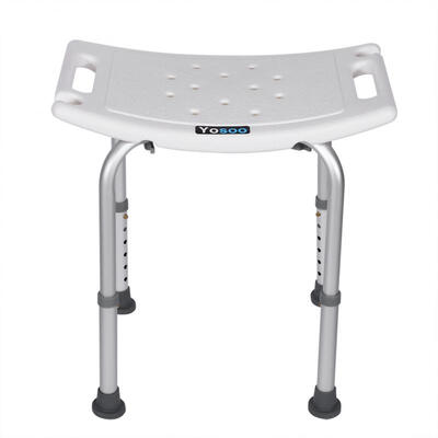 

Greensen Rectangular Shower Stool Bath Aid Seat Chair Without Back Adjustable Height