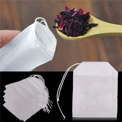 

100x non-woven Empty Teabags String Heat Seal Mesh Filter Paper Herb Tea Bag New