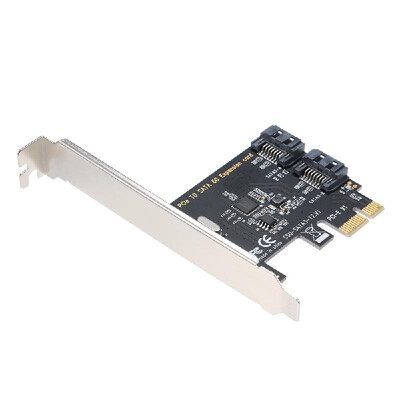 

PCI-e to Dual SATA 30 Expansion Card Converter 2 Port SATA 30 6Gbps Interface For PC Desktop