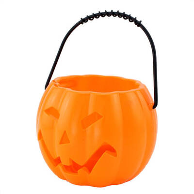 

Kids Halloween Portable Pumpkin Bat Lantern Pumpkin Candy Barrel Bucket Sound Home School Party Decoration