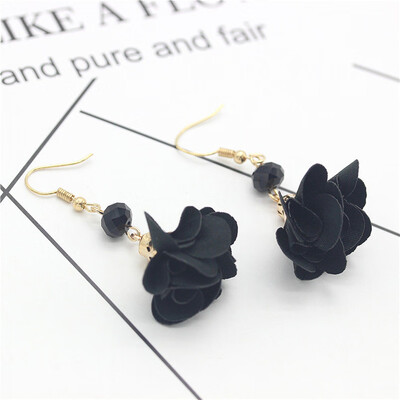 

Olaru Vintage Long Flower Crystal Stud Earrings Fashion Extendy Cute Earring for Women Brincos Drop Shipping Bijoux Female hOT