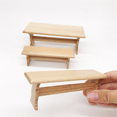 

YIWULA112 Dollhouse Miniature Furniture Wooden Kitchen Dinette Table Chair Toy
