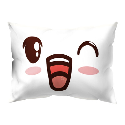 

〖Follure〗Naughty Expression Soft Peach skin Throw Pillow Pillow Cover 30x50cm Home Decor