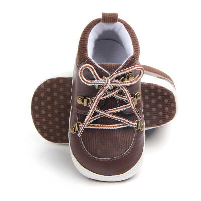 

New baby boys non-slip baby shoes solid color corduroy baby shoes metal buckle toddler shoes