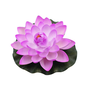 

Artificial Lotus Flower Fake Floating Water Lily Garden Pond Fish Tank Decor