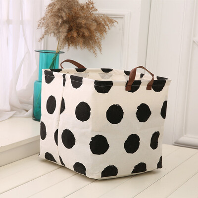 

Toponeto Cotton Linen Waterproof PE Coating Storage Basket Sundries Storage Box