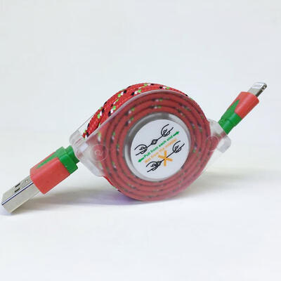 

Retractable Lightning Charge Cord Nylon Braided Charging And Syncing Cable