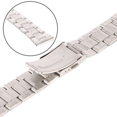 

Stainless Steel Watchband Link Bracelet Stainless Steel Plane Clasp Button Watch Strap Lug Width18mm 20mm 22mm