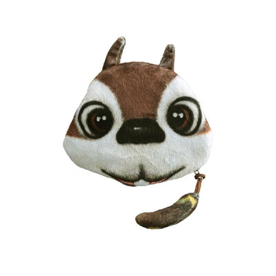 

Fashion Women Coin Purse Animal Head Print Zipper Closure Cute Mini Wallet Small Cartoon Clutch Bag