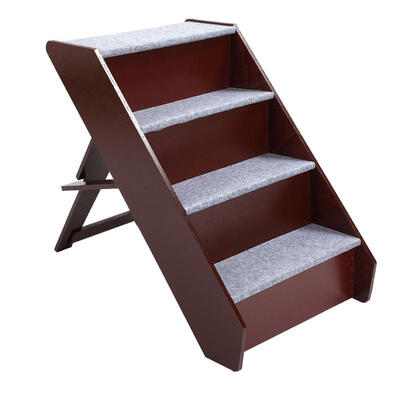 

Greensen 4 Levels Height Adjustable Pets Dog Stairs Ramp Ladder for High Bed
