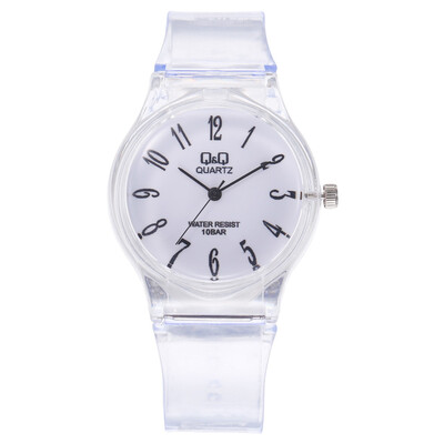 

RM Transparent QQ Watch Student Harajuku Watch Pure Color Delicate Carry NA4605